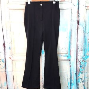 Helmut Lang Virgin Wool Capri Flare Black Pants
